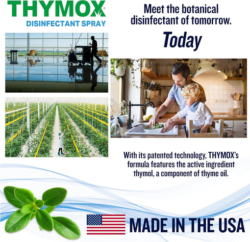 Thymox 32 oz Botanical Disinfectant Spray - All Natural Multipurpose Cleaner, Pet Friendly, Hospital Grade