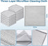 12PCS Three Layer Steel Wire Dishcloth, Multi-Functional Non-Scratch Cleaning Rags for Kitchen Cookware and Plates
