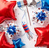Patriotic Metallic Curling Ribbon Pack of 3, Red, Blue & Silver, 350 Yards Per Roll for 4th of July Gift Wrapping