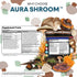 Immune 60 AuraShroom Mushroom Supplement Lions Mane Turkey Tail Cordyceps Reishi Shiitake Chaga Oyster Stress Relief