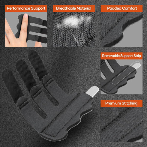 Trigger Finger Splint, 2pcs for Arthritis, Injury, Finger Brace for Pain Relief (Black)