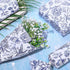 Whaline 100 Sheets Blue White Floral Tissue Paper, Chinoiserie Flower Bird Gift Wrapping Paper for Weddings and Parties