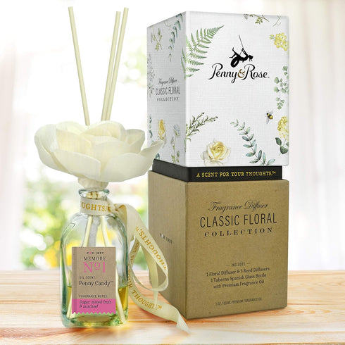Penny & Rose Classic Floral Aroma Diffuser | Sweet Penny Candy Scent