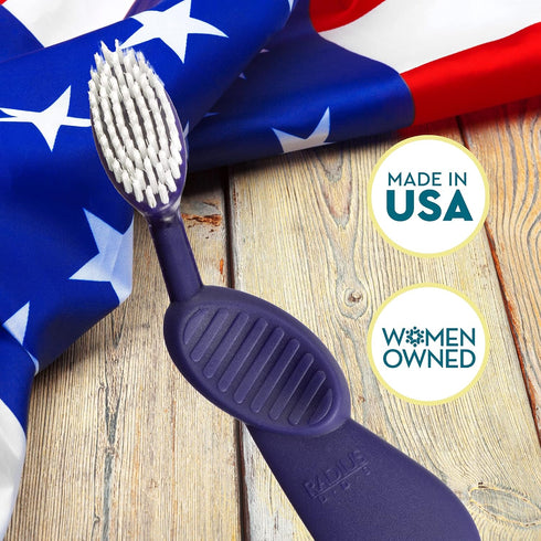RADIUS Toothbrush, Flex Brush, Soft Bristles, Right Handed, Watermelon, BPA Free & ADA Accepted, Pack of 1
