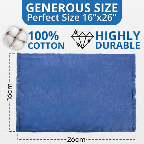 Surgical Towels for Cleaning, Huck Towels 12 Pack, 100% Cotton, Size 16x26, Super Absorbent Cleaning Rags