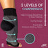 Modetro Ankle Compression Socks, 1 Pair, Dotted Black for Ankle Support & Foot Discomfort Relief