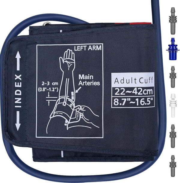 Large Blood Pressure Cuff, 8.7”-16.5” (22-42CM), Compatible with Omron BP Monitor, Replacement Cuff for Adult Big Arms