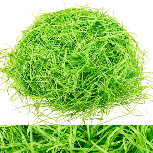 Whaline Green Basket Grass Craft Shredded Tissue Raffia Gift Filler Paper Shreds for DIY Gift Packaging
