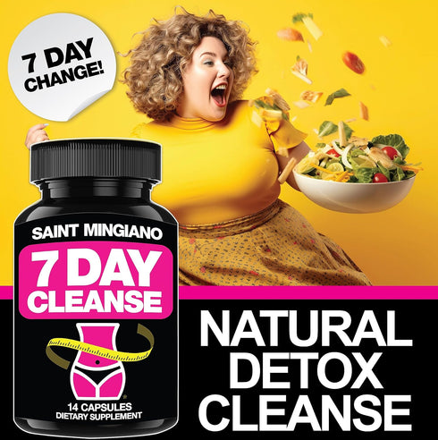 7 Day Cleanse Program, Colon Detox with Natural Laxative for Constipation & Bloating, Extra-Strength Senna Leaf