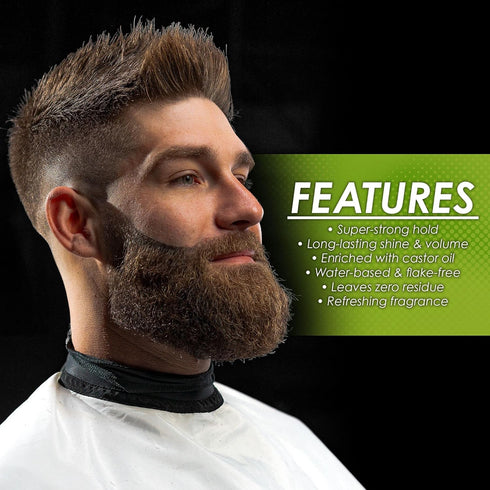 L3 Level 3 Slime Gel - Strong Control Hair Styling Gel for Flake-Free, Long-Lasting Hold, Adds Volume and Texture