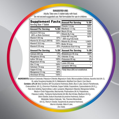 Centrum Silver Multivitamin for Adults 50 Plus, Vitamin D3, B-Vitamins, Gluten Free, 125 Ct Supplement for Memory