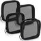 Weewooday 4 Pcs Mesh Makeup Bag, Mini Cosmetic Pouch with Zipper for Daily Accessory (Small, Black)