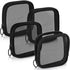Weewooday 4 Pcs Mesh Makeup Bag, Mini Cosmetic Pouch with Zipper for Daily Accessory (Small, Black)