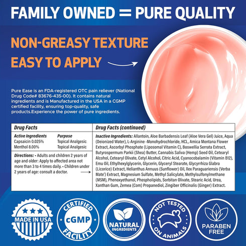 Arthritis Cream Pain Relief 2oz - Powerful Formula for Rapid Relief from Joint, Muscle, and Arthritis Pain