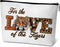 Tiger Print Makeup Bag, Peace Love Tigers Cosmetic Pouch, Animal Lover Gifts for Kids and Women