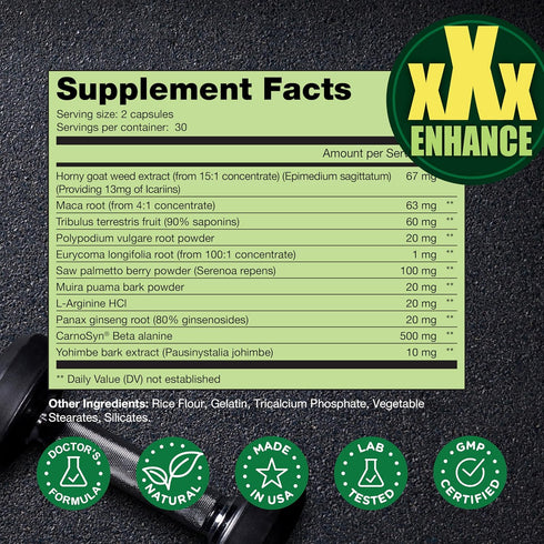 Horny Goat Weed Supplement for Enhanced Drive & Energy - Happy Wife, Happy Nights