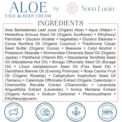 Large 8 oz Hawaiian Aloe Vera Face Moisturizer for Day or Night Use, Sunburn Relief, Eczema, Anti-Wrinkle