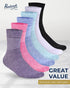 Pembrook Bamboo Viscose Diabetic Socks, 6 Pairs Ankle Socks for Swollen Feet, Neuropathy, Wide Calf and Ankle Socks