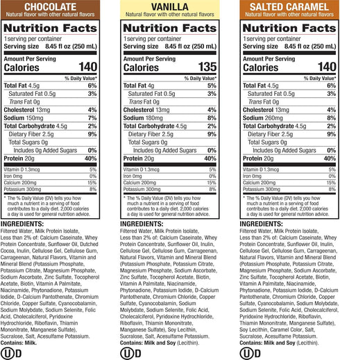 Labrada Lean Body Triple Taster Pack, On-The-Go Whey Blend Protein Shake, Zero Sugar, Gluten Free (Pack of 3)