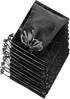 Satin Bags with Drawstring for Lingerie, Jewelry, Gifts, Party Favors, 12 Pack (7 x 9 inch, Black)