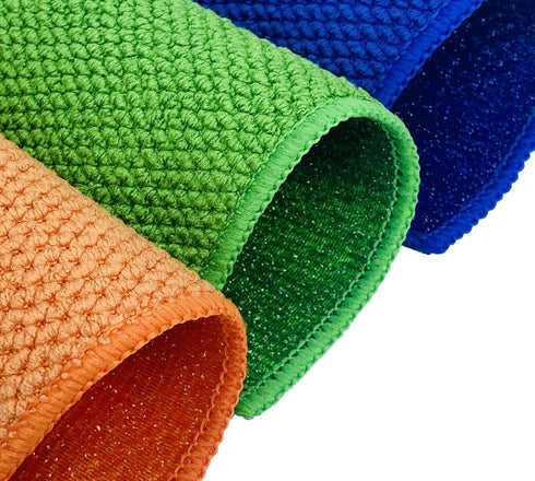 15 Pack Microfiber Scrub Dish Cleaning Cloths, Non-Scratch, Multi-use for Kitchen Household, Machine Washable