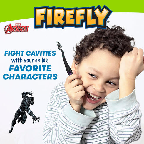 Pack, 3+, 3 0.127 lb Firefly Firefly Marvel Avengers Toothbrush Value Soft Bristle Toothbrush for Kids Ct