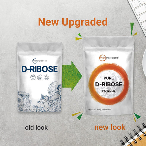 Pure D Ribose Powder - 1 KG (2.2 Pound & 200 Servings) - Hair Support Supplement, Natural Simple Sugar