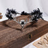 MOSTORY Handmade Black Raven Feather Crown, Gothic Elf Circlet with Raven Skull Tiara for Halloween Cosplay