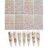 NAIL ANGEL 8Sheets Nail Art Adhesive Sticker Sheets with Different Laser Gold and Silver Butterfly Shapes