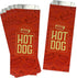Printed Foil Hot Dog Bags, 50 Pack, Silver Red by Outside the Box Papers
