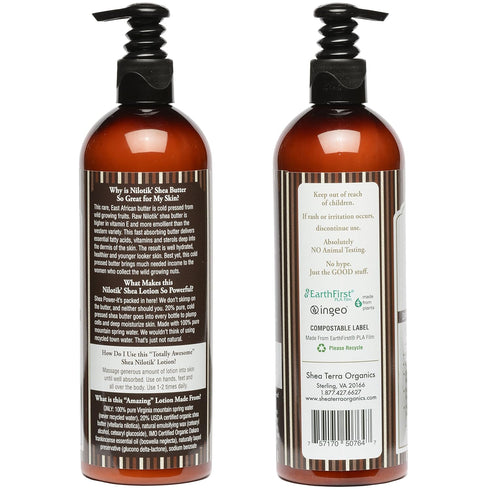 Shea Terra Organics Ultra-Rich Nilotik’ Shea Butter Lotion – Dakara Frankincense, 16 oz Natural Moisturizer