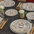 SILVER SPOONS White and Gold Plastic Dinner Plates for Party (10 PC) Heavy Duty Disposable Dinner Set 9", Fine China Look Dishes for Baby Showers, Celebrations & Events - Versi Collection by Silver Spoons