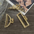 Mehayi 3 PCS Large Gold Metal Hair Claw Clips - Cute Alloy Big Hair Clamps for Thick Thin Hair, Fashion Accessories