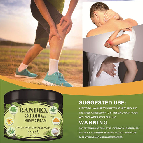 30000MG Organic Hemp Cream for Sore Muscles, Stiff Joints, and Aching Knees, Shoulders, Extra Strength