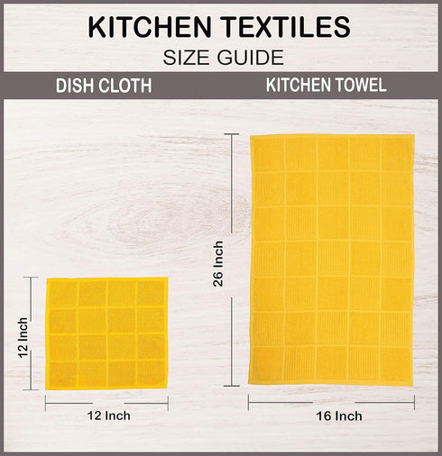 AMOUR INFINI Terry Dish Cloths, Set of 8, Highly Absorbent, Quick Dry Dish Rags for Cleaning & Drying Dishes