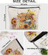 Highland Long Haired Cow Cosmetic Bag with Sunflower Decor, Cute Zipper Pouch for Women
