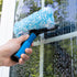 Unger Professional 2-in-1 Squeegee & Scrubber, 6” Window Cleaning Tool for Commercial & Residential Use