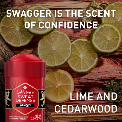 Old Spice Antiperspirant and Deodorant for Men, 24/7 Sweat and Odor Protection, Swagger Cedarwood Scent