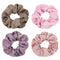 Ivyu Silk Satin Scrunchies, No Crease Hair Ties for Women, Thick Ponytail Holders with Soft Elastic Bands