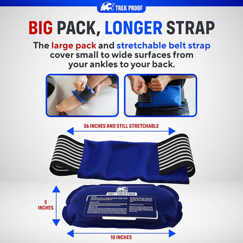 Ice Pack (3-Piece Set) – Reusable Hot and Cold Therapy Gel Wrap for Injury Recovery, Alleviate Joint and Muscle Pain -