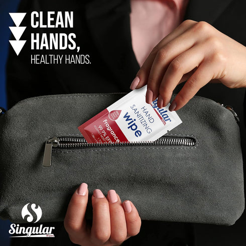 HAND SANITIZING WIPES, Individually Packed Premium Wipes for Travel, Home, Office, 30ct Box, Fragrance Free