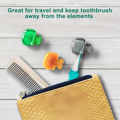 Mspan Electric Toothbrush Cover Cap, Cute Plastic Clip Pod, Toothbrush Travel Case for Home & Traveling, 4 Packs