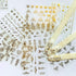 NAIL ANGEL 24 Sheets Nail Art Adhesive Gold Color Sticker Sheets - Moon Star & Flower Shapes