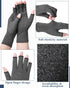 SATINIOR 5 Pairs Arthritis Compression Gloves Fingerless Compression Glove Pain Relief Glove for Arthritis Men Women(Medium)