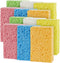 JOYMOOP Compressed Sponges, Pack of 12 Colorful Cellulose Sponges for Non-Scratch Washing Dishes