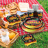 Sliner 100 Pcs Chili Cook Off Paper Party Supplies, 9'' Dinner Plates, 7'' Dessert Plates, and Napkins