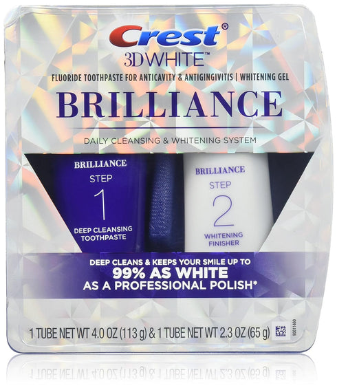 Crest Brilliance Daily Cleansing Toothpaste and Whitening Gel System, 4 Oz