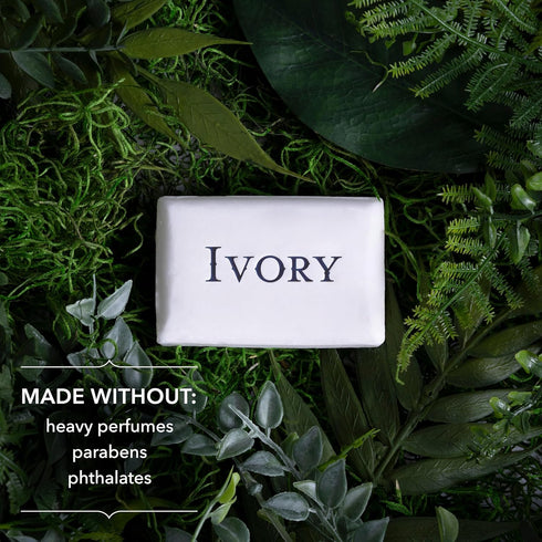 Ivory Gentle Bath Bar Soap, 4 oz (4 Count), 99.44% Pure Formula, Family-Friendly, Plant-Based Cleansers