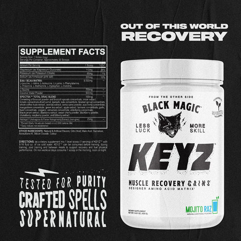 Black Magic Keyz Amino Acid Matrix Powder, Muscle Recovery & Endurance - Pina Colada