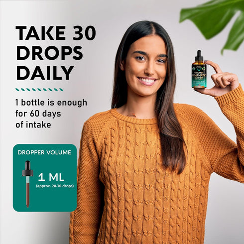 USDA Organic Lymphatic Drainage Drops - 2 fl - Immune System Support & Cleanse with 8-in-1 Herbs, Made in USA